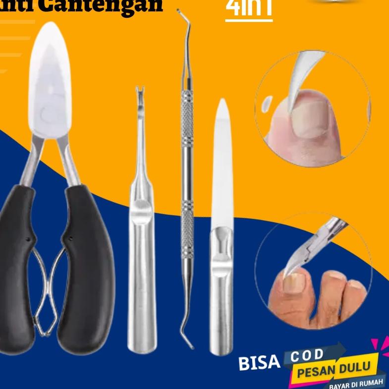 ♧ Kumplit Gunting Pemotong Kuku Jempol Kaki Miring Anti Cantengan Set / Alat Potong Kuku cantengan 4