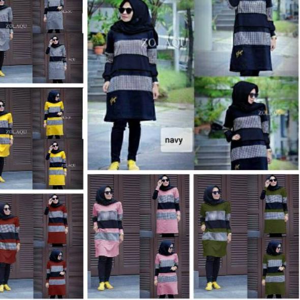 ♤ Tunik Zolaqu TUNIK KEKINIAN TUNIK MUSLIMAH TUNIK TRENDY SIMPLE TUNIK BABYTERRY ❆