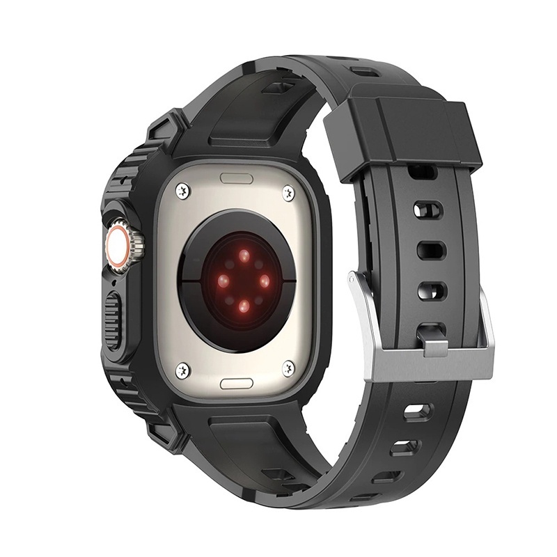 Smart Watch Ultra TPU Case +Band Strap For Protective Cover for iWatch 8 7 6 SE 5 4 2-in-1 Tali jam/aksesoris jam tangan