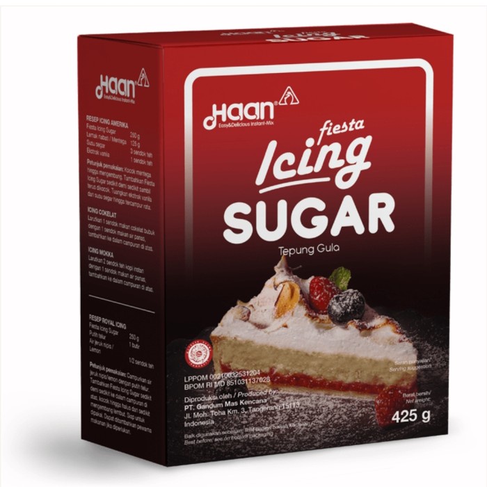 

Haan FIESTA ICING SUGAR Pack 425gr