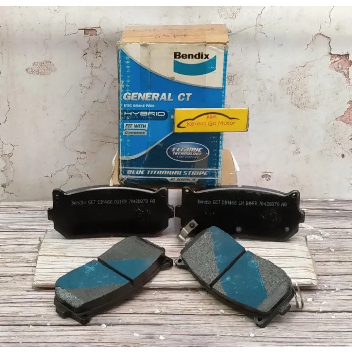 BRAKE PAD KAMPAS REM BELAKANG CARENS 1 DAN 2 SHUMA BENDIX DB1466 GCT