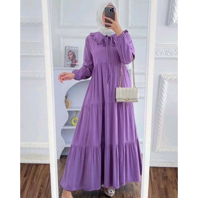 TATIANA DRESS-DRESS KOREA-GAMIS WANITA REMAJA DEWASA TERBARU-KOREAN DRESS MUSLIMAH by ERDE STORE