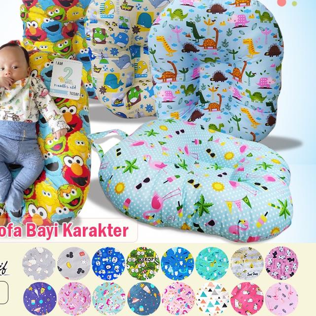 ★ Bantal Sofa Bayi Anti Gumoh Bantal Duduk Bayi Tempat Tidur Bayi Motif Karakter ☜