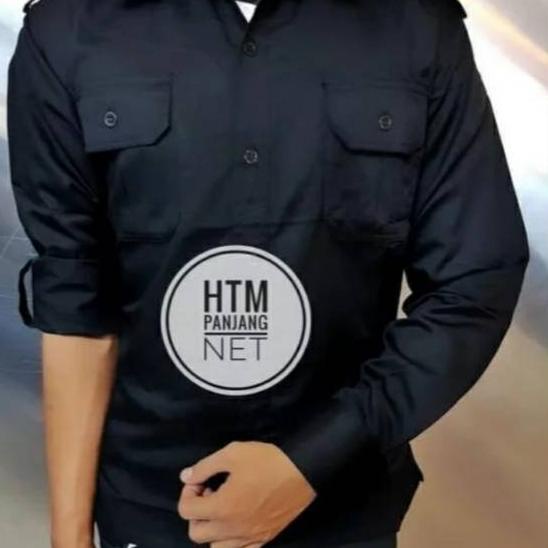 ✦ KEMEJA PDH HITAM LENGAN PANJANG - KEMEJA PDL HITAM LENGAN PANJANG - BAJU PDH - BAJU PDL -KEMEJA PR