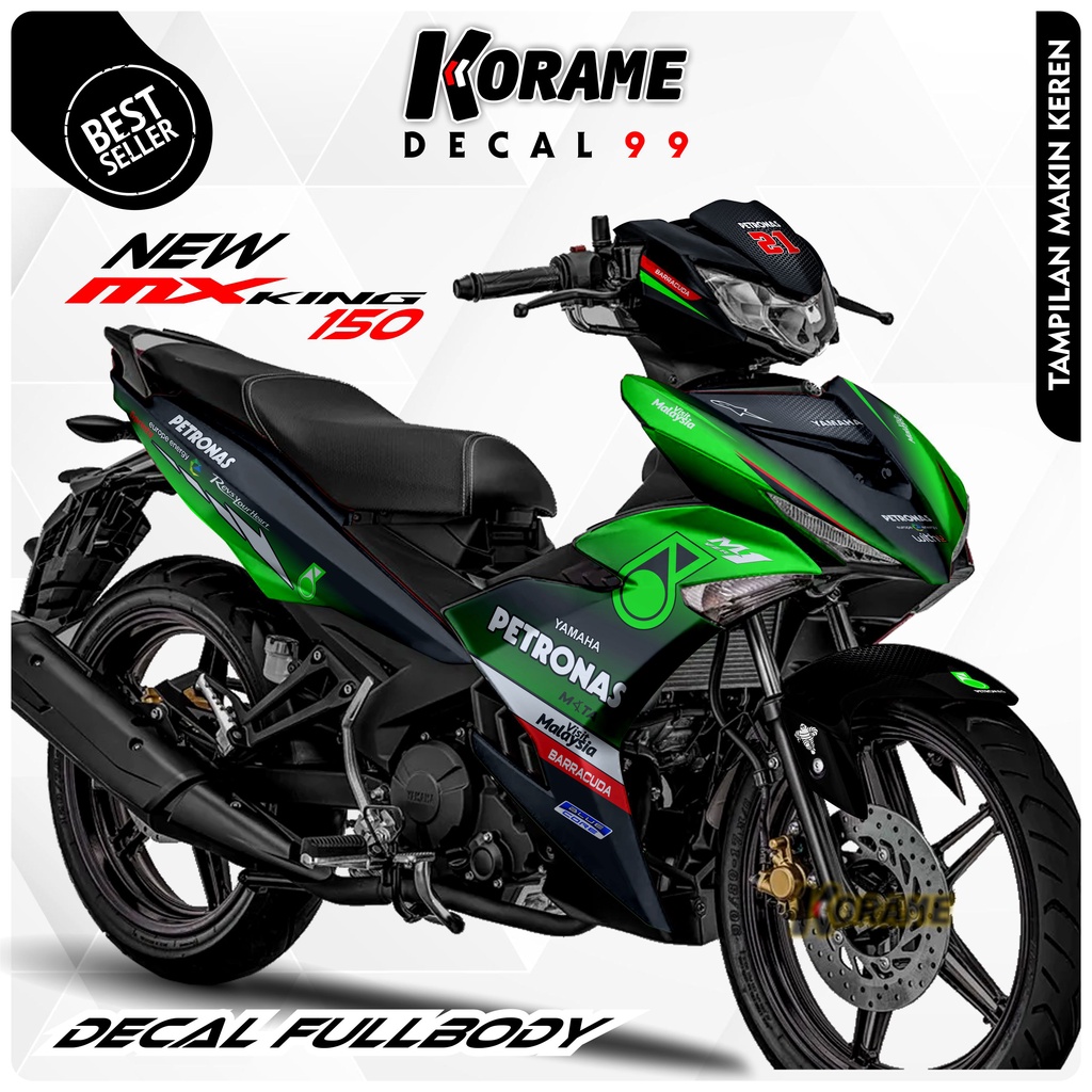 Decal Stikcer Full body New MX KING 150 Motif Petronas SRT Hijau