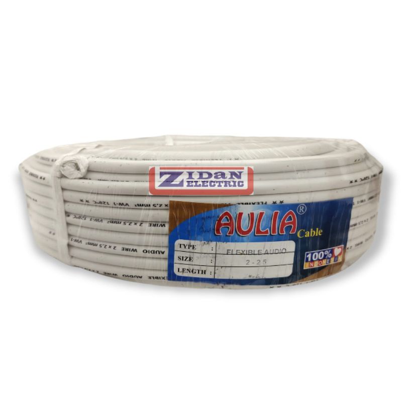 Kabel Listrik NYM HYO 2x2,5 70m (Serabut) Putih Hitam Aulia