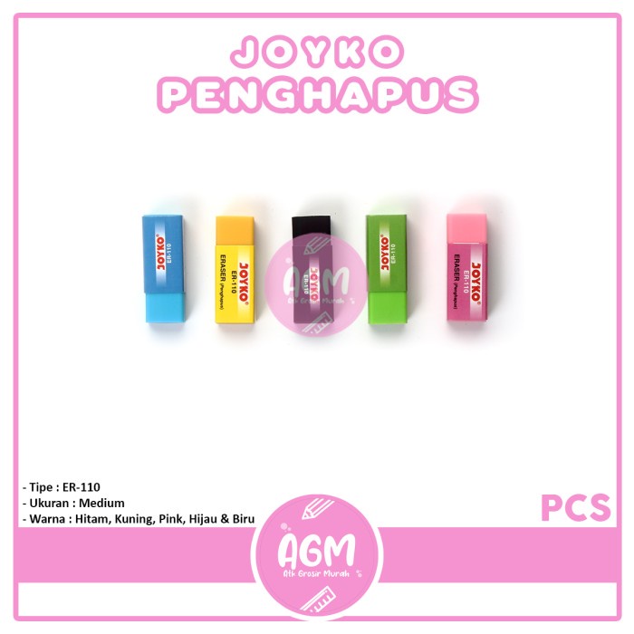 

JOYKO - Penghapus Pensil ER-110 Warna-Warni Kecil - Pcs