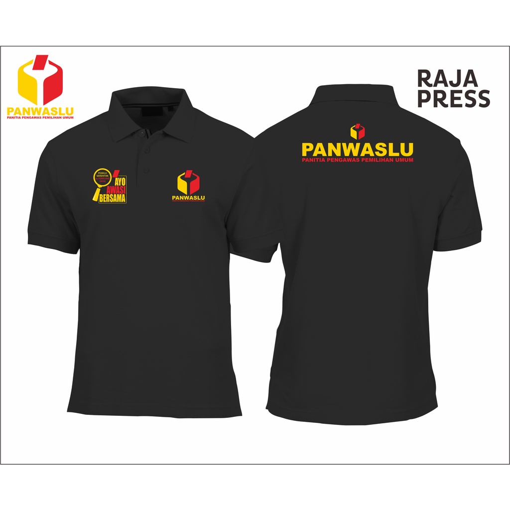 POLO PANWASLU - BAJU KERAH LOGO AYO AWASI BERSAMA KECIL BAJU PANWASLU