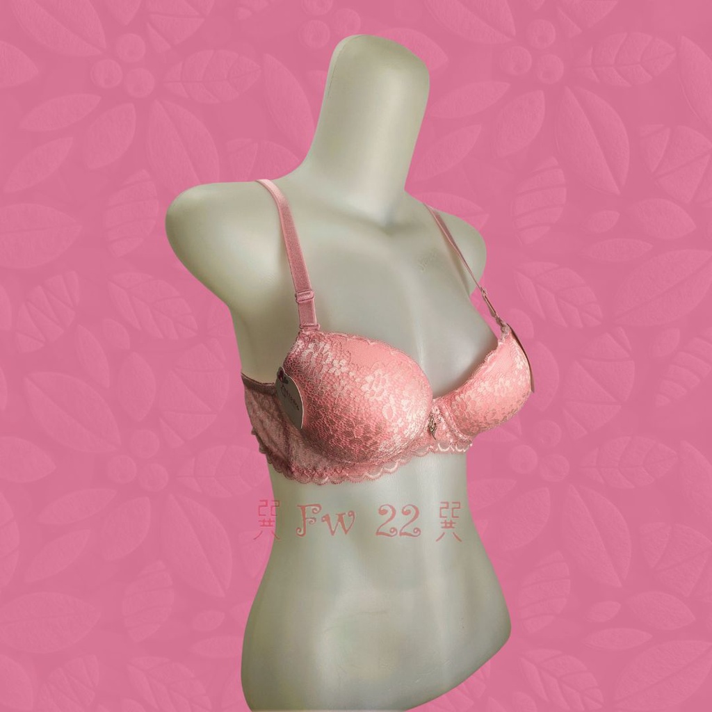 Push Up Bra Tally 2467 Bra Busa Tebal Cup B dengan Kawat dan Motif Bunga yang Cantik