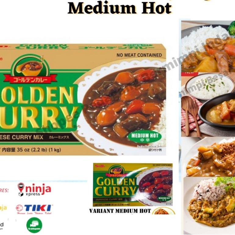 

➦ S&B Golden Curry 1Kg Medium Hot | Kari Blok | Kari Jepang ➹