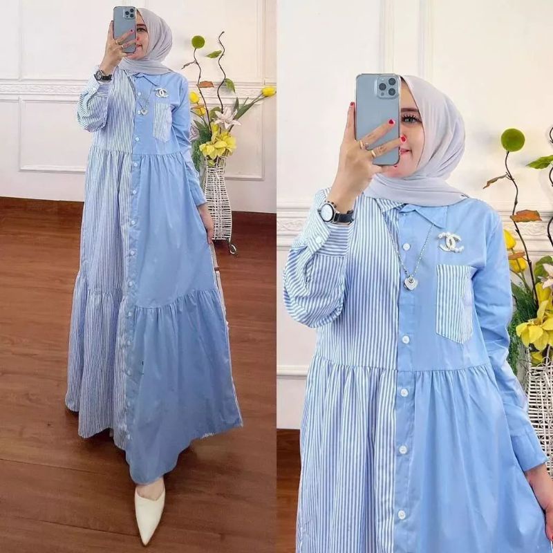 Baju Gamis Import Gsmis Dress Drees Syarii Import Bju Wanita Murah Dewasa Model Kekinian Cewe Terfav