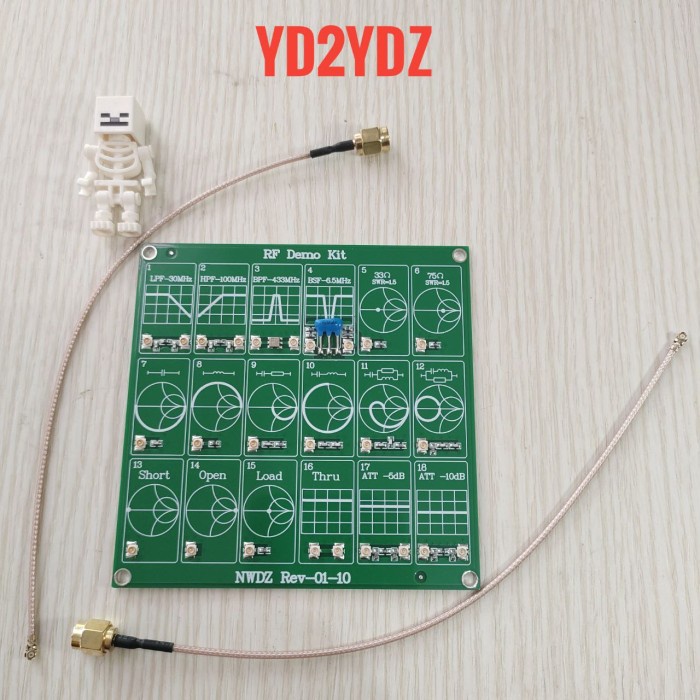 modul rf demo kit analyzer nanovna vna litevna test filter attenuator board nanovna-f lpf bpf smith chart impedansi antena antenna pcb open short load