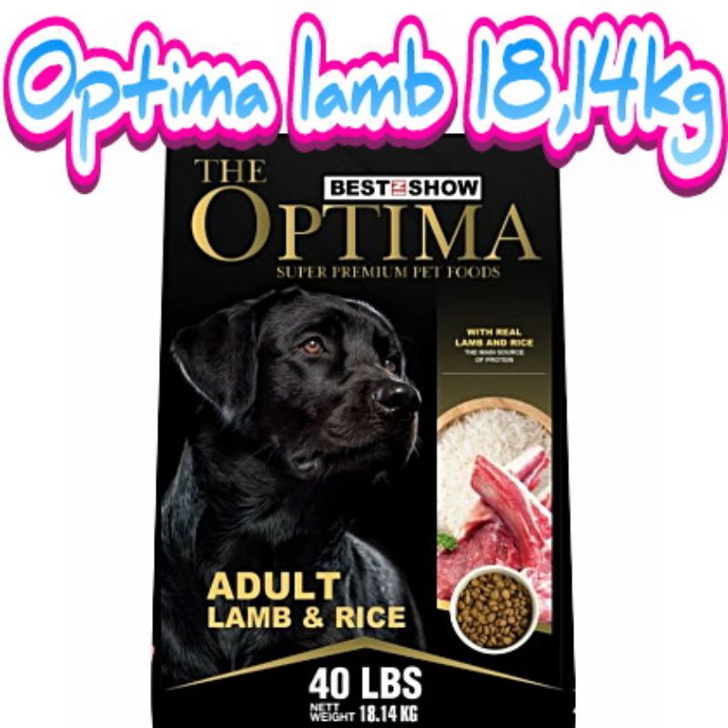 GOJEK Makanan Anjing OPTIMA ADULT LAMB RICE 18KG / DOG FOOD PREMIUM PROMO