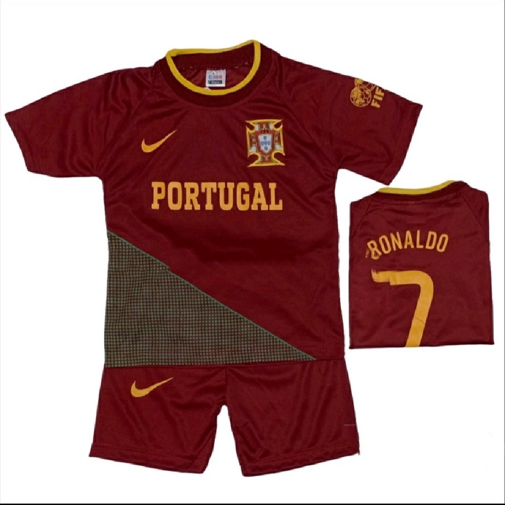 Promo...Stelan Baju Bola Anak Jersey Bola Anak PORTUGAL Stelan Kaos Anak - Anak Laki - Laki / Kaos Anak - Anak Piala Dunia Qatar 2022 hight quallity/ Jersey RONALDO