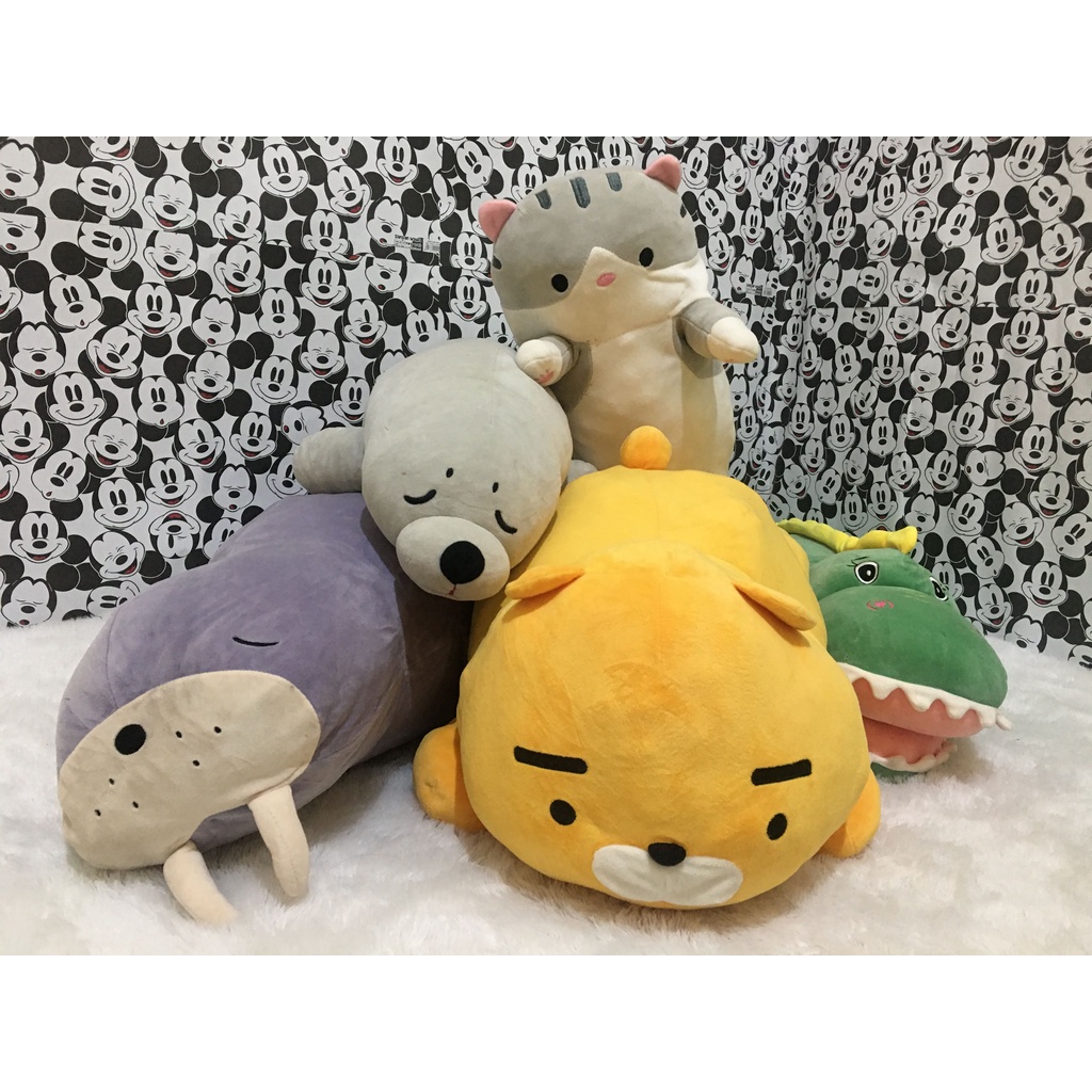 Boneka  Bahan Miniso Jumbo Preloved Bantal Guling Buaya Guguk Laut Walrus Ryan Shiba
