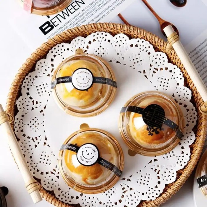 10 PCS SMALL GOLDEN ROUND CAKE BOX SIZE 7 X 5 CM MINI CAKE DESSERT BOX