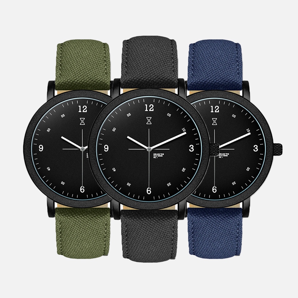 Dekade World Canvas Strap Gulf Series Jam Tangan Pria dan Wanita Couple