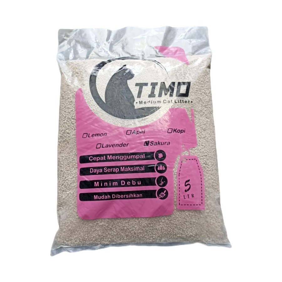 Pasir Gumpal Wangi Kucing TIMO 5L CAT LITTER 5liter Murah