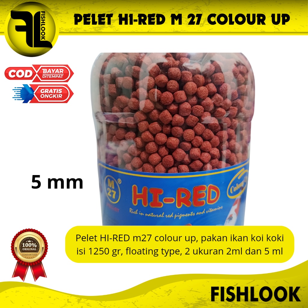 Makanan Ikan Hias Koi Koki Hi Red Hi-Red Mini Small Large Pelet Ikan