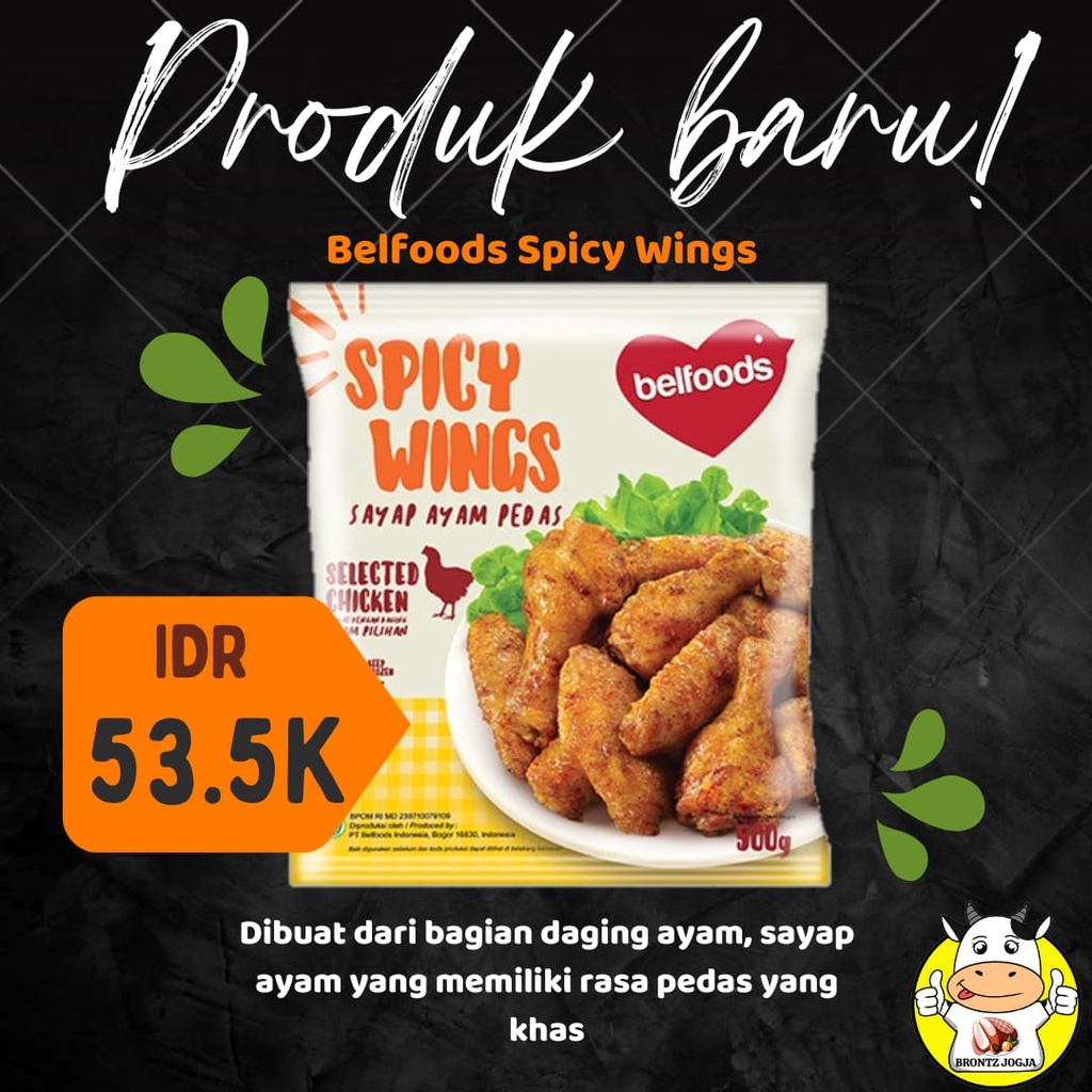 

BELFOODS SPICY WINGS 500GR - FROZEN FOOD - BRONTZ JOGJA