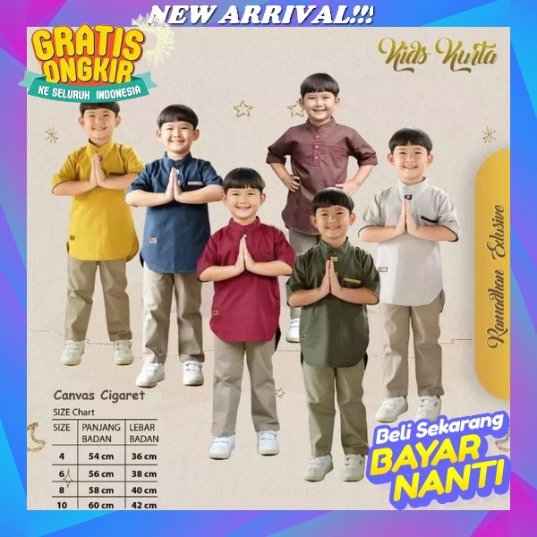 Baju Atasan Muslim Kaos Koko Kurta Anak Laki Laki Laki2 Cowok Cwok Sd Umur Usia 2 3 4 5 6 7 8 9 10 1