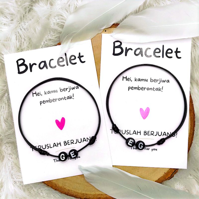 gelang inisial 2huruf | gelang inisial | gelang pasangan