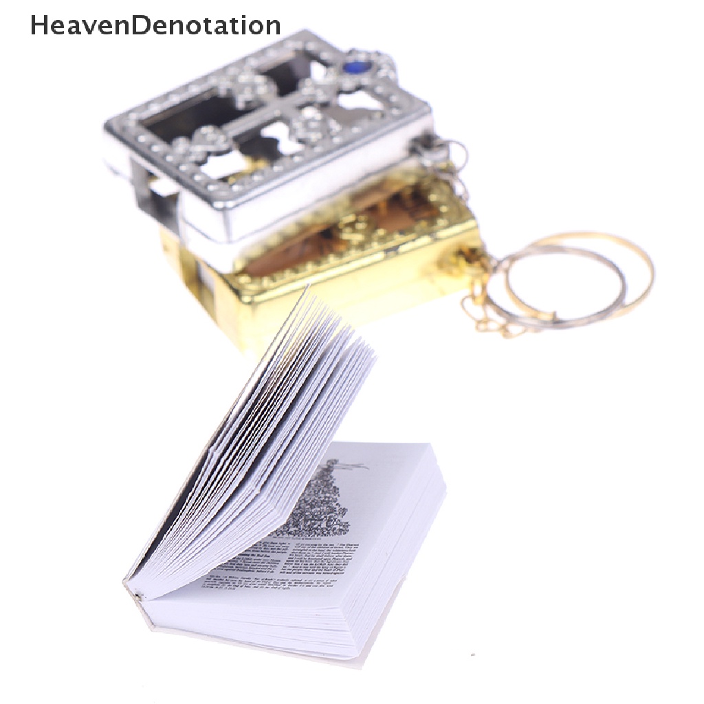 [HeavenDenotation] Gantungan Kunci Kitab Suci Mini Religi Kristen Jesus Cross Keychain Hadiah Doa HDV