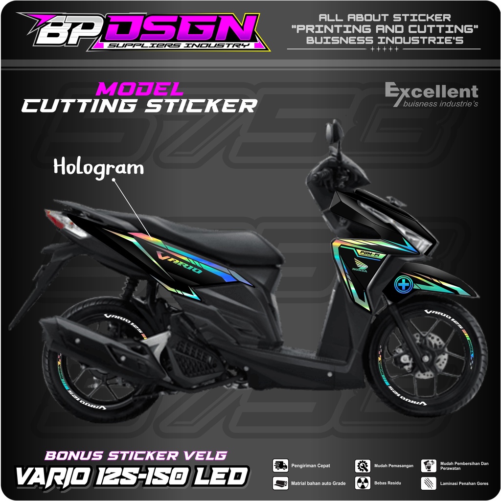 Cutting Sticker Vario - Stiker Cutting Vario - Aksesoris Motor Cutting Honda Vario 125 & 150 LED OLD