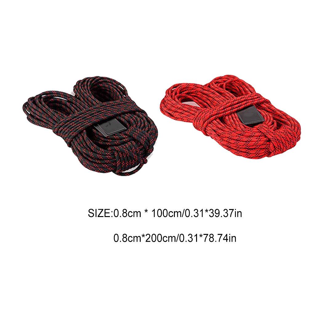 Huit 8mm Diameter Luar Panjang 20m Pengaman Mendaki Tali Kait Rope Survival Paracord Aksesoris Alat Gunung