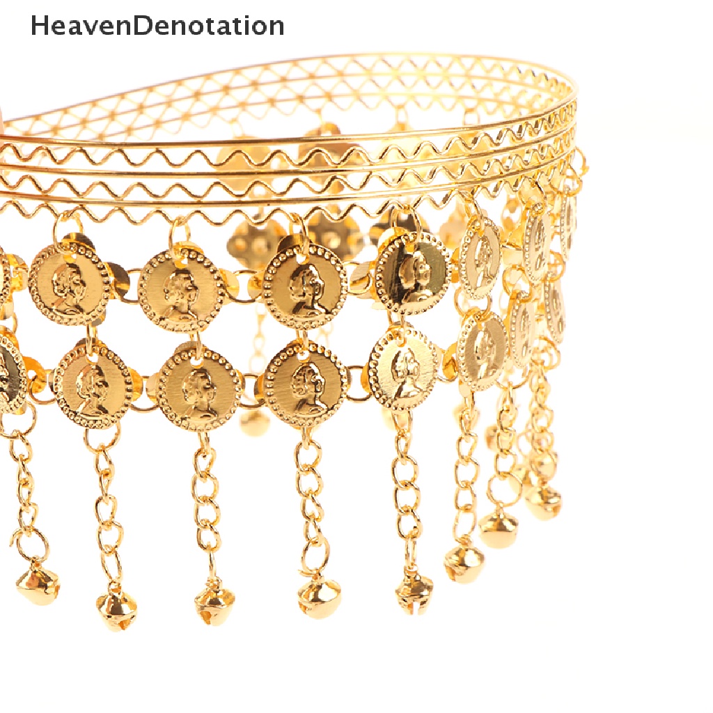 [HeavenDenotation] 1pc Wanita Belly Dance Jepit Rambut Koin Jumbai Headband Kinerja Aksesoris HDV
