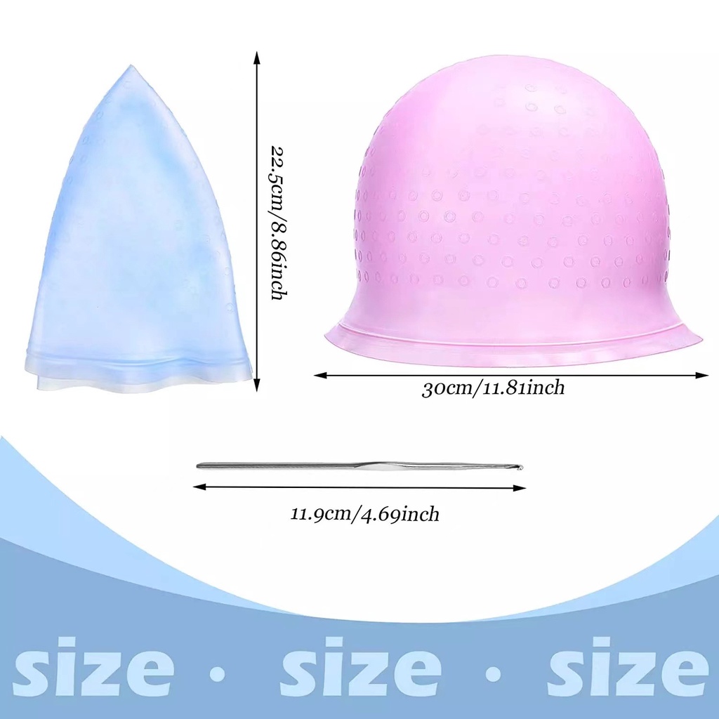 1pc Reusable Hair Coloring Highlight Dye Cap Untuk Alat Styling Ekstensi Rambut Barber Kecantikan Profesional Rambut Salon Styling