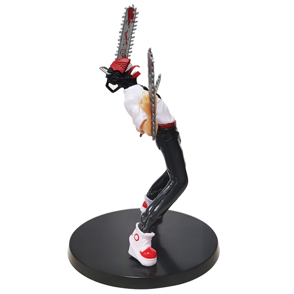 Hot Anime Chainsaw Man Denji Pochita Figure Gergaji PVC Model Helm Mainan Anak Laki-Laki Koleksi Ornamen