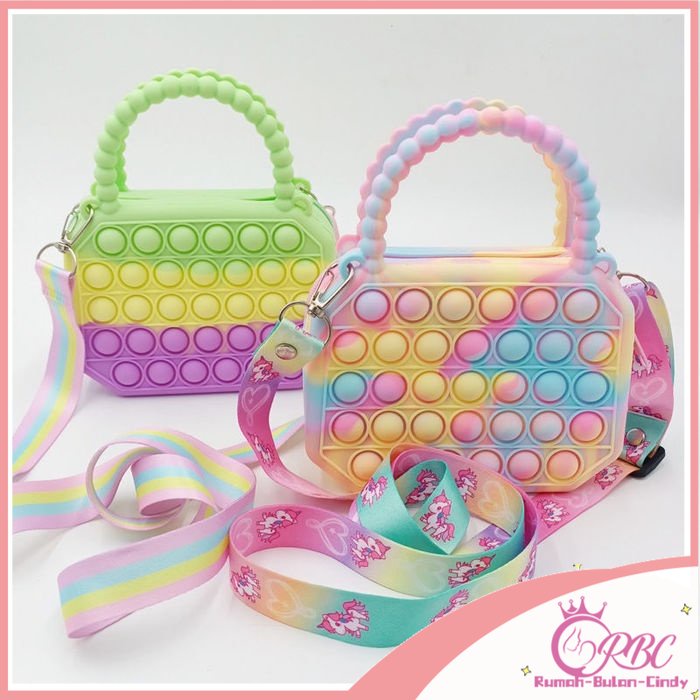 Tas fashion anak POP IT import terbaru