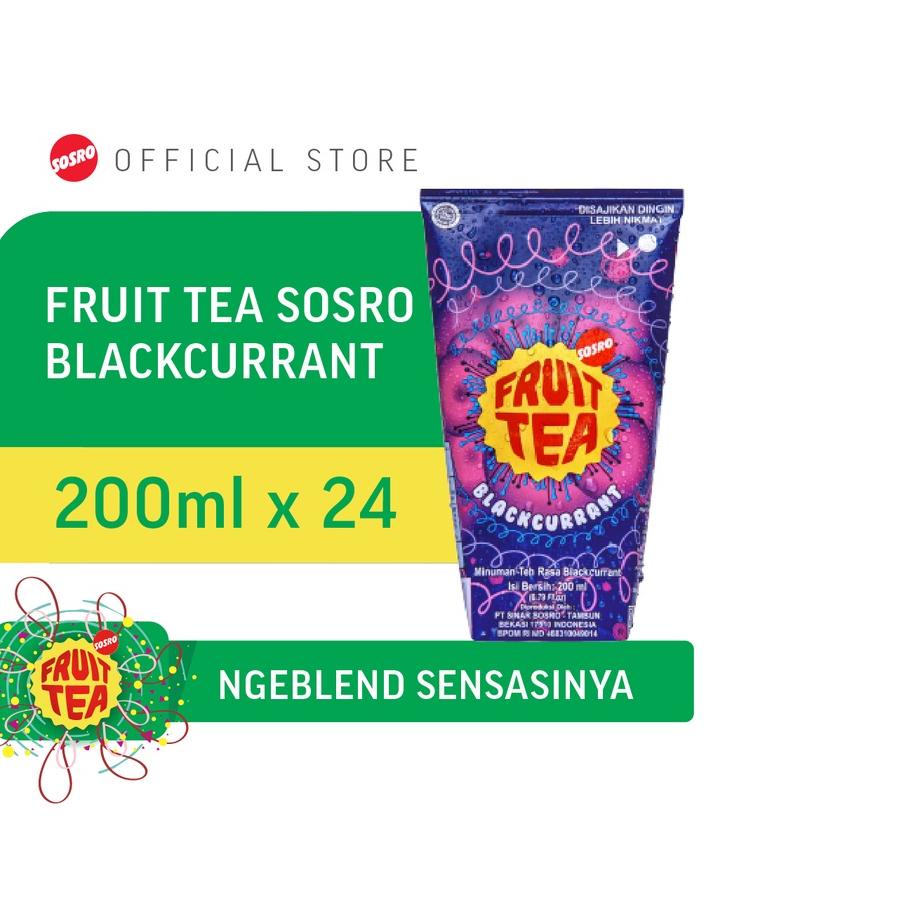 

☂ Fruit Tea Sosro BlackCurrant Genggam 200 ml isi 24 pcs ❀