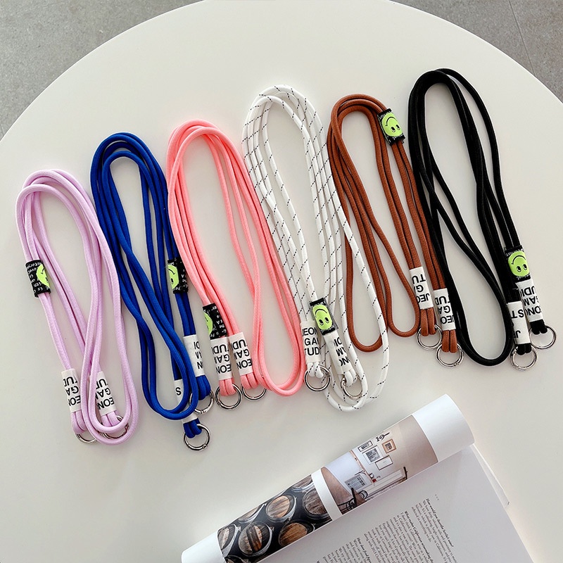 Ins 6warna Universal Crossbody Phone Lanyards Adjustable Mobile Phone Strap Lanyard Tali Leher Untuk Ponsel Tali Kabel Gantung AT0220