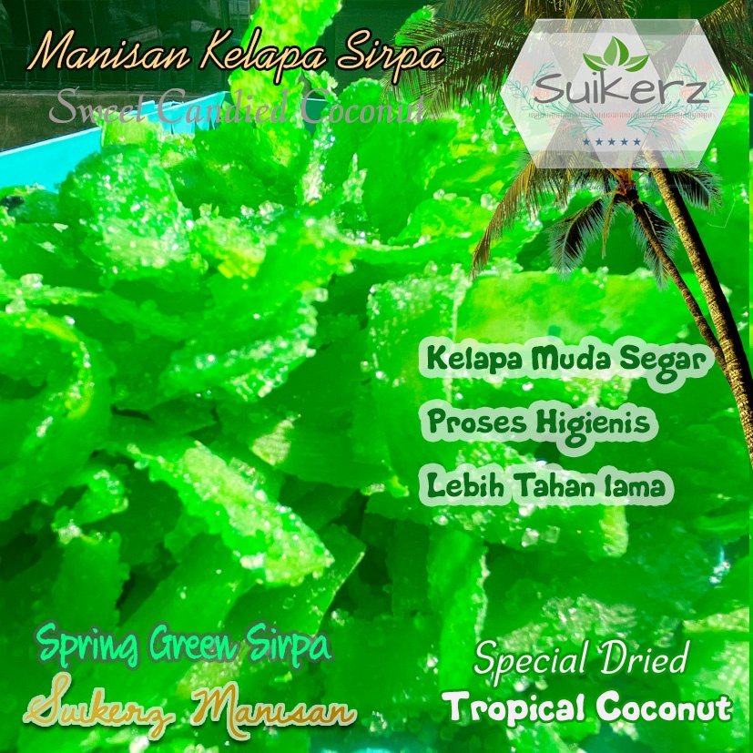 

Spring Green Sirpa Manisan Kelapa Kering 200gram Premium Sirpa 200g Suikerz Manisan Kelapa muda gula pasir manis