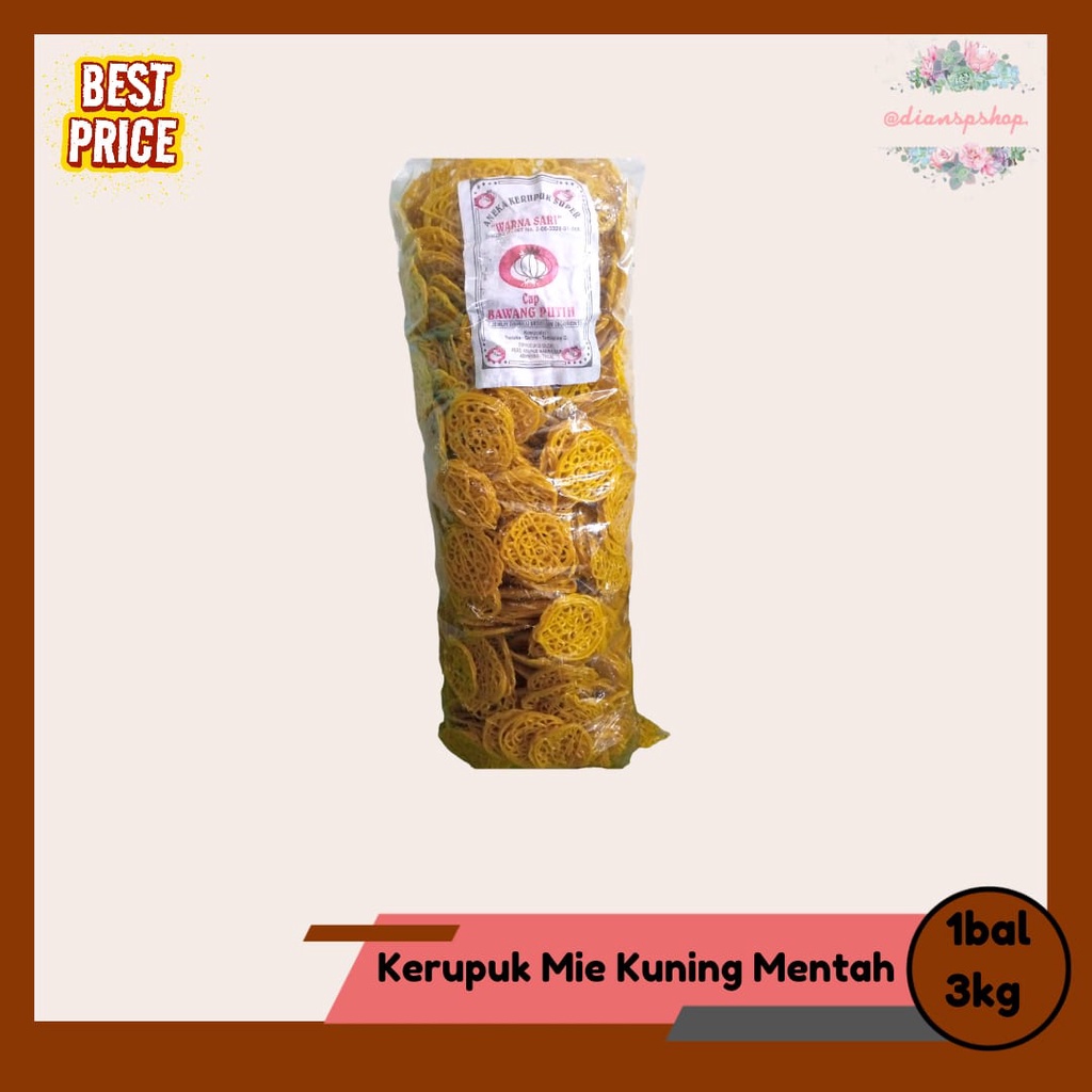 

Kerupuk Mie Kuning Mentah Balan 3kg