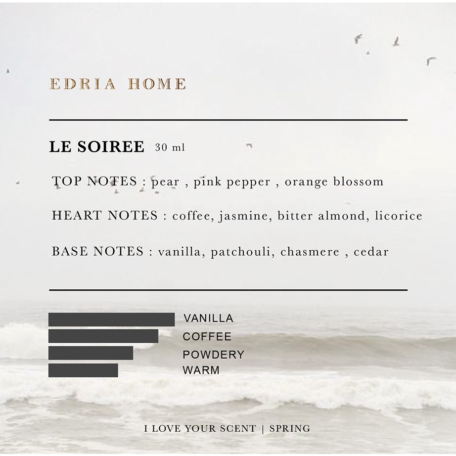 EdriaHome Eu De Parfume Le Soiree Spring / Parfume / EDP/ Eu De Parfume/Jo Malone / Parfum