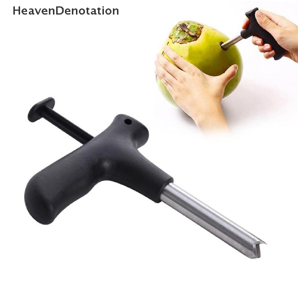 [HeavenDenotation] The Coconut Opener Tool Black Buka Lubang Potong Alat Pembuka Buah Gadget Dapur HDV