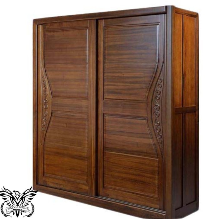 Lemari Pakaian Minimalis 2 Pintu Besar TIPE GESER SLIDING