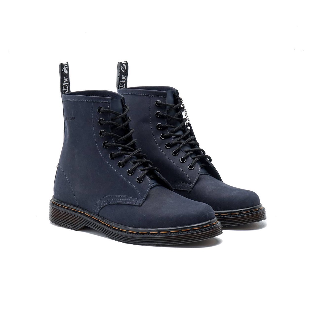 Mancow High Boots Crazy Horse Navy Sepatu Formal Pria Wanita Original Kulit Asli