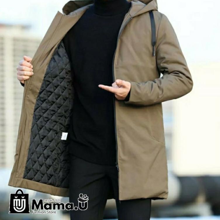 RECOMENDED Jaket Jubah Panjang Musim Dingin Jaket Pria Korea
