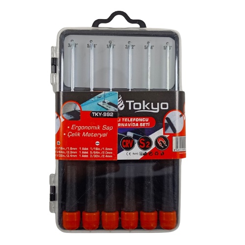 Obeng Set 6pcs Screwdriver Plus Minus TKY992 Tokyo Reparasi Tools