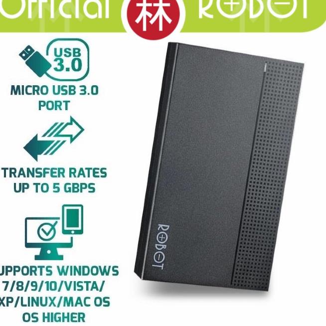 ☂ Robot RSHD10 2.5 Inch SATA External Hard Drive Enclosure USB 3.0 ➤