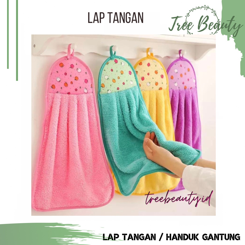 KAIN LAP TANGAN HANDUK GANTUNG WARNA POLOS / HAND TOWEL DAPUR WASTAFEL