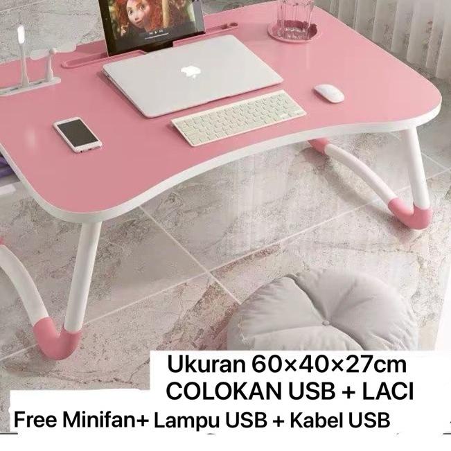 ❇ Meja Laci + USB / Meja Lipat Belajar Meja Belajar Meja Belajar Laci Meja Belajar USB ❆