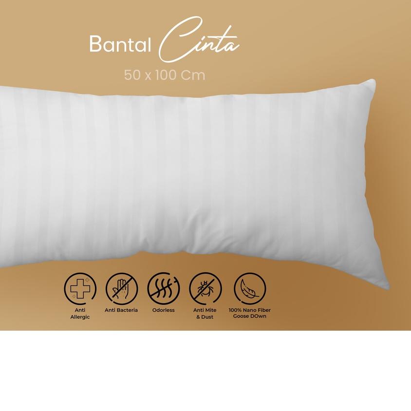 ♂ Bantal Tidur Cinta Panjang Isian Silikon & Bulu Angsa Ukuran Jumbo  By Kimsi Original 100% ➾