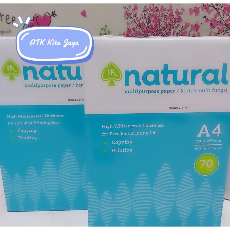 

Kertas Natural A4 70 gsm per 50 lembar