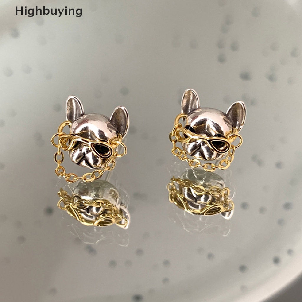 Hbid 1pasang Kreatif Gaya Hip Hop Lucu Bahasa Perancis Bulldog Stud Anting Untuk Wanita Gadis Lucu Anting Pesta Perhiasan Hadiah Glory