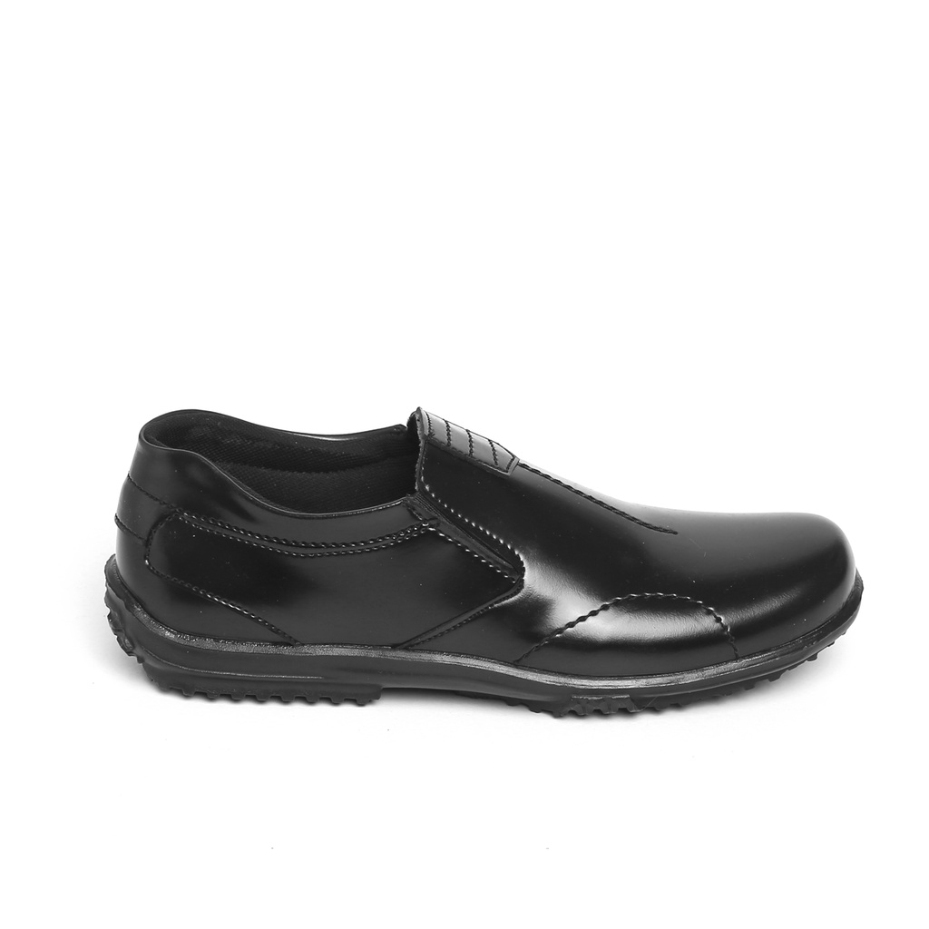 TR009 | Sepatu Slip On Hitam Tanpa Tali Pantofel Pria Casual Kerja Formal Kantor Original Laki | FORIND Terraforma